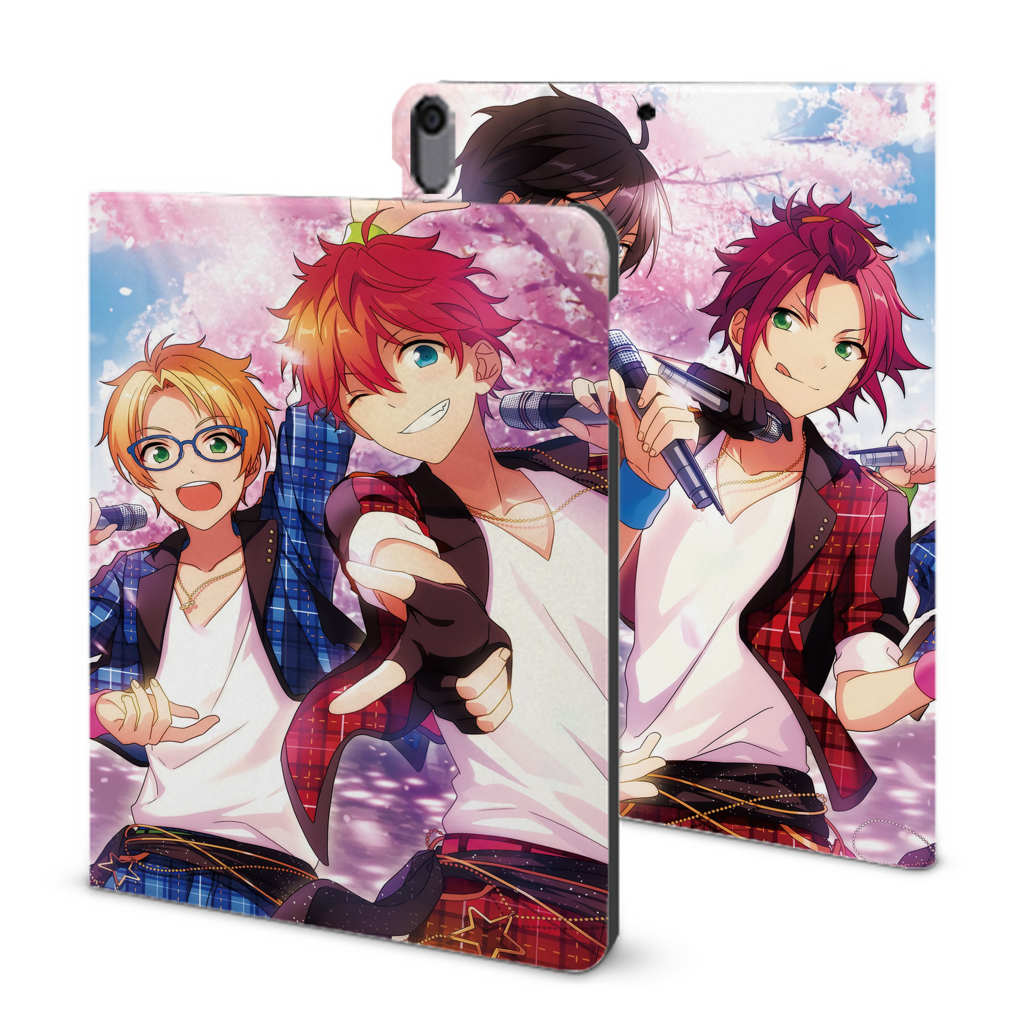 （画像用） あんさんぶるスターズ! Ensemble Stars IPad ケース ブック型 PUレザー TPU 耐衝撃 軽量 薄型 ペン収納なし 全面保護 IPad 各モデル対応